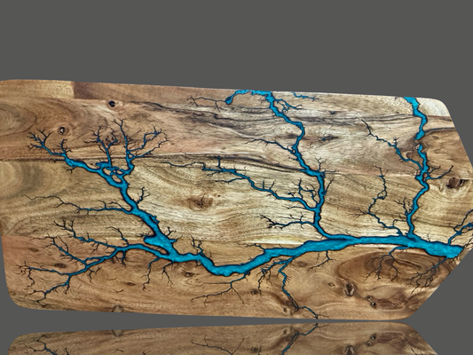 Australian-made large serving paddle – epoxy resin and wood board for cheese, charcuterie, and grazing platters