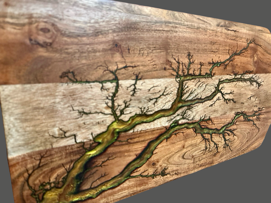 Giftable large paddle board – artisan resin inlay and natural timber, perfect for weddings, birthdays, or Australian home decor