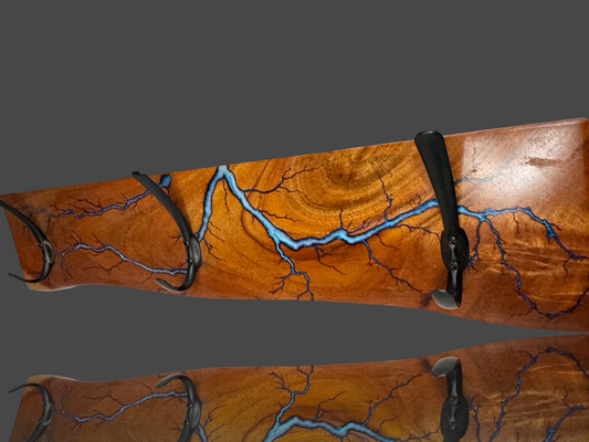 Fractal Flow Designs timber coat rack, handcrafted in Australia